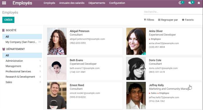 image application employé Odoo image application employé Odoo
